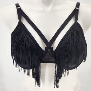 Torrid bra black fringe